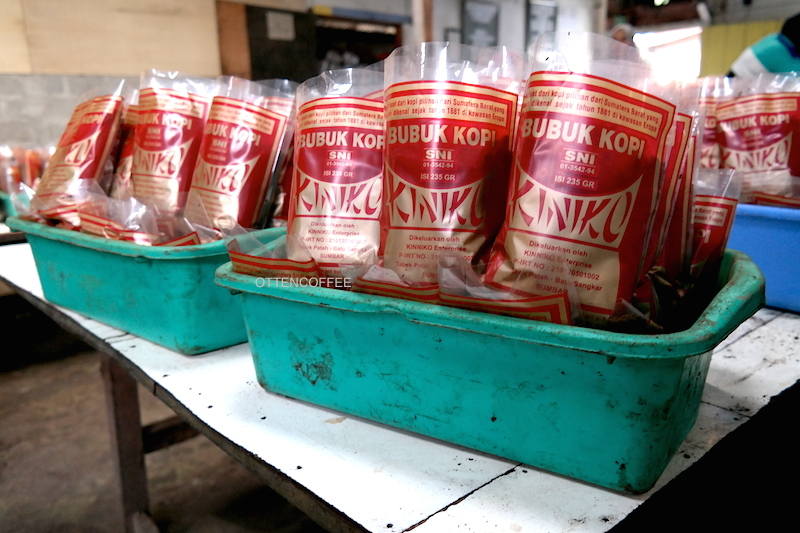 Bubuk Kopi Kiniko siap dipasarkan