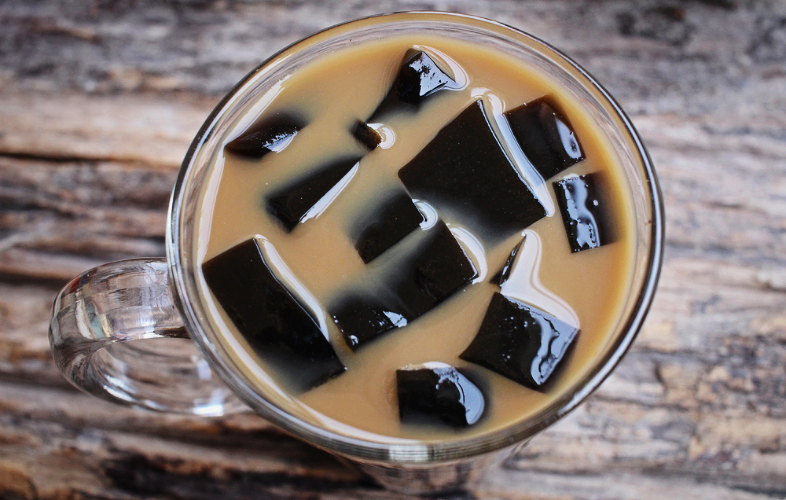 Kopi dengan gelatin.