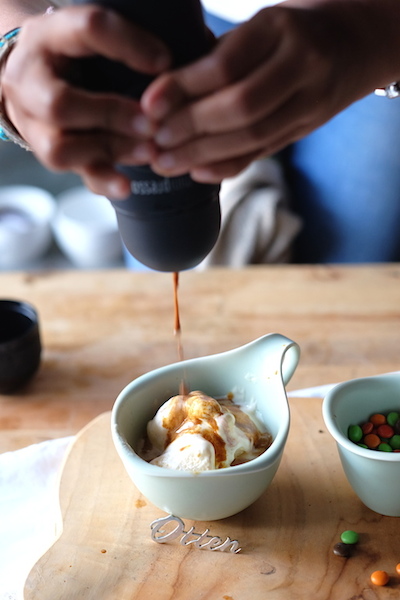affogato dengan espresso maker