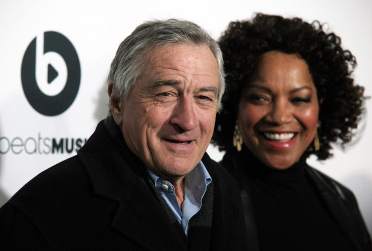 Robert deNiro dan istrinya Grace Hightower.
