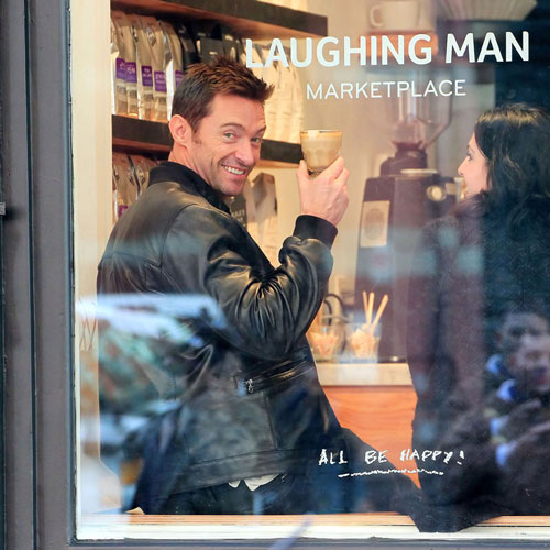 laughing man Hugh Jackman