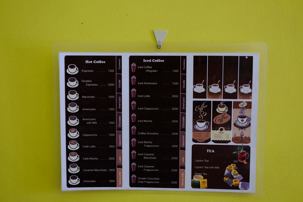 Menu kopi Cafe Friends