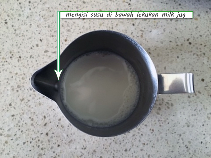takaran susu untuk steam susu mesin kopi