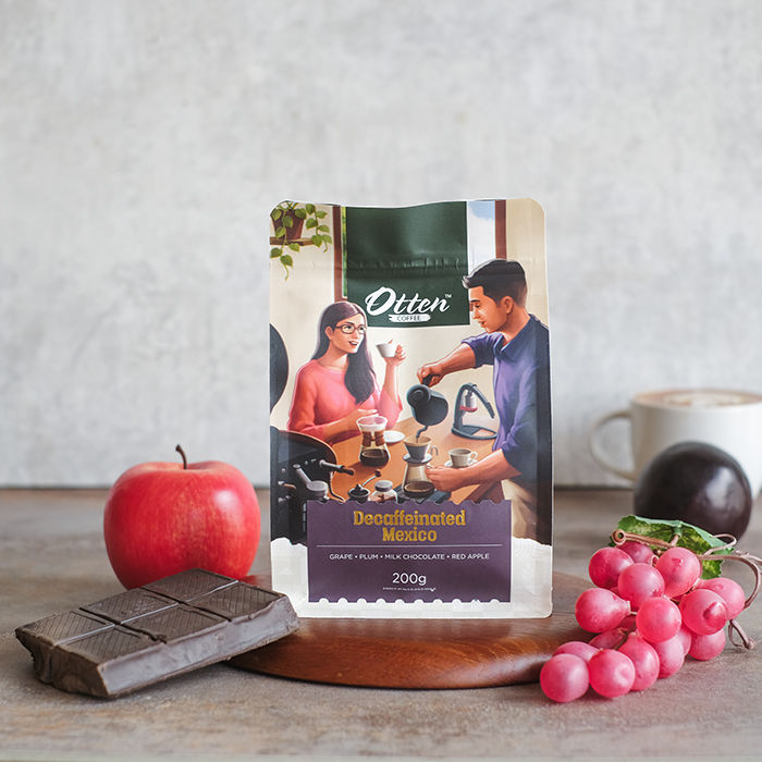 sebungkus biji kopi decaf mexico