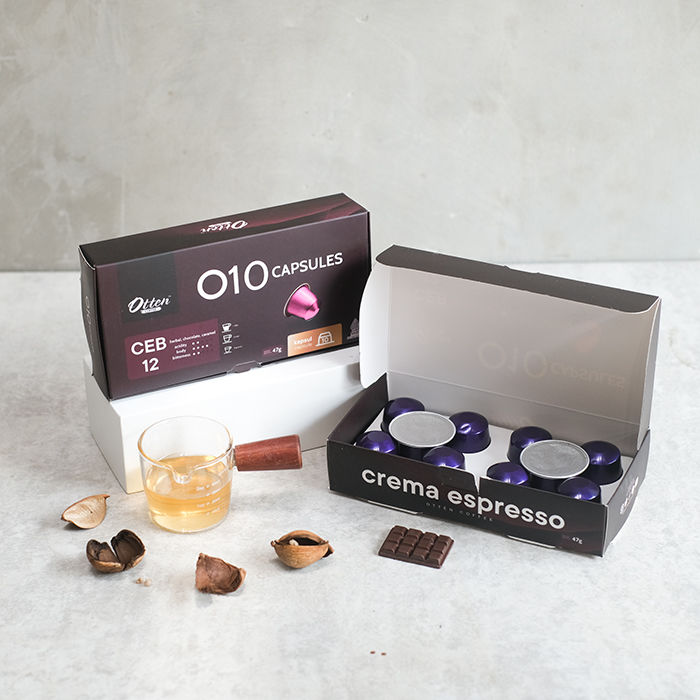 harga biji kopi kapsul crema espresso adalah Rp. 74.500