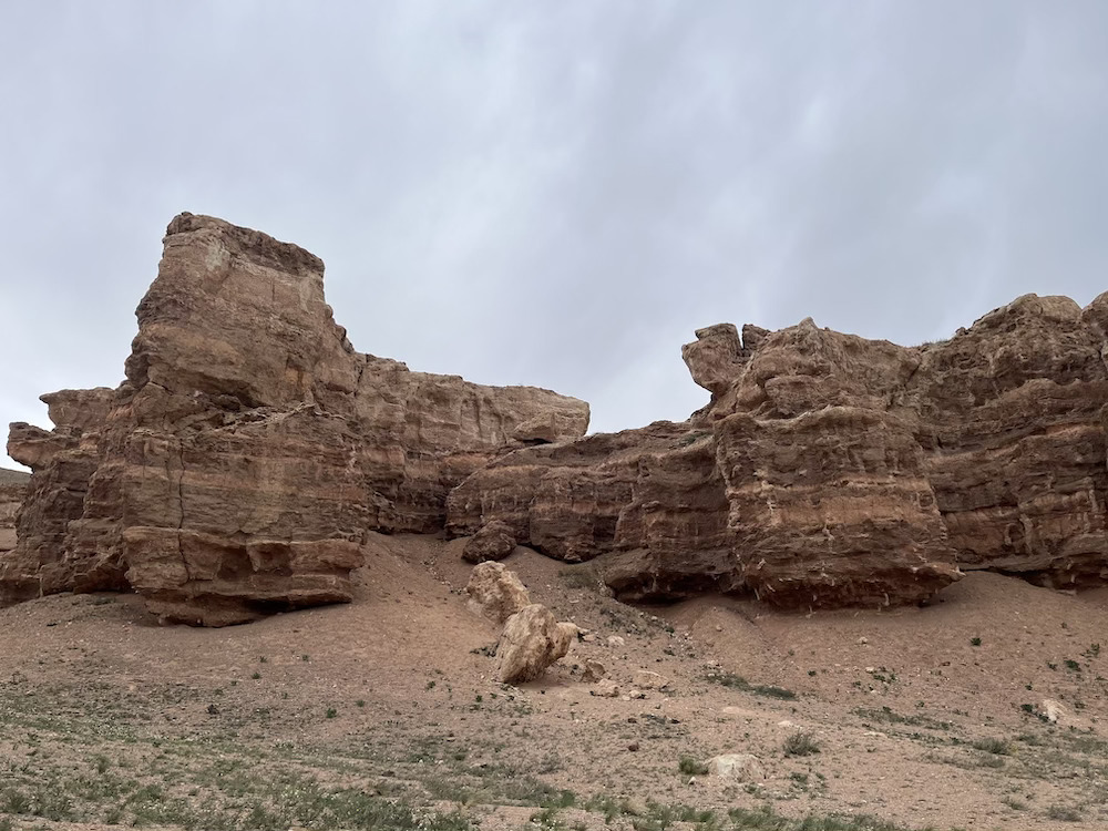 lereng bukit di Kazakhstan