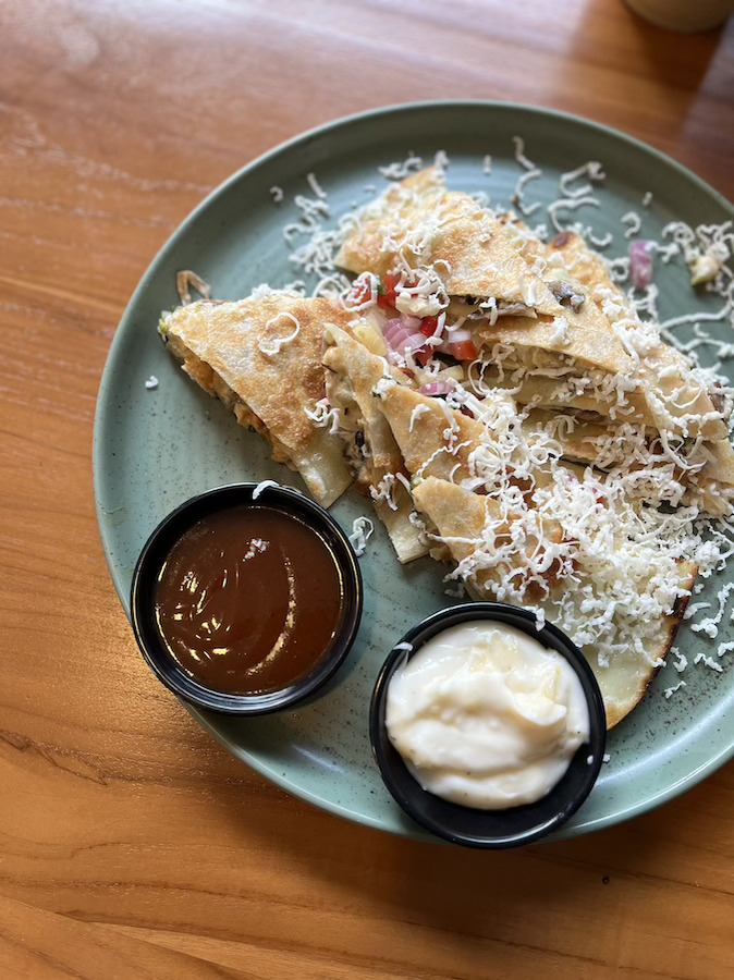 chicken quesadilla ACHASA COFFEE AND SPACE