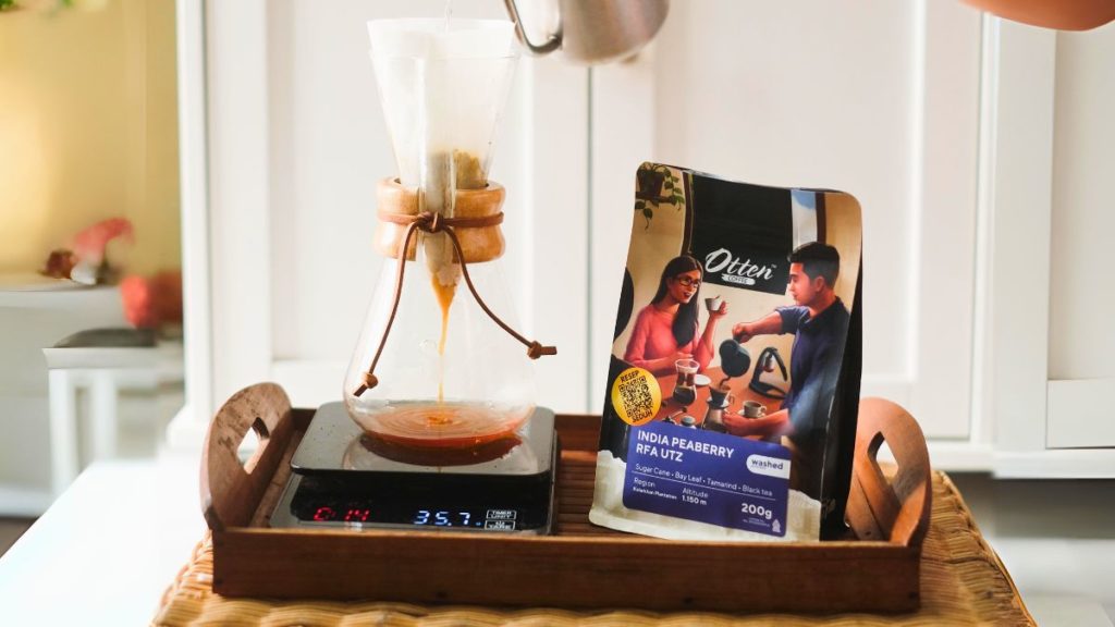 india peaberry and chemex