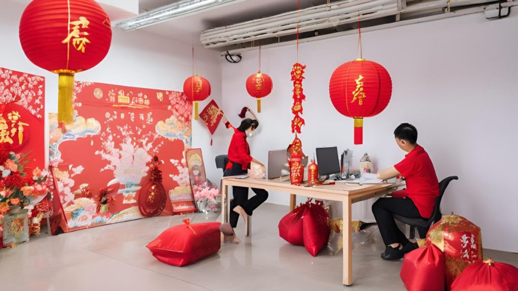 dekorasi imlek coworking space
