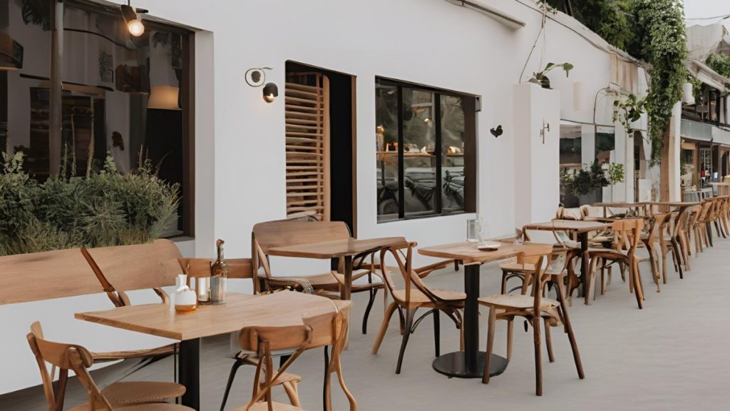 desain kafe outdoor Furnitur yang Nyaman dan Estetis