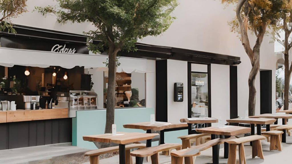 desain kafe outdoor Integrasi Teknologi