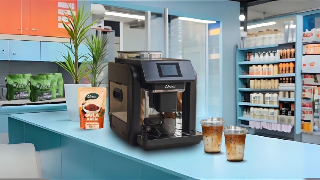 mesin kopi otomatis di convinience store