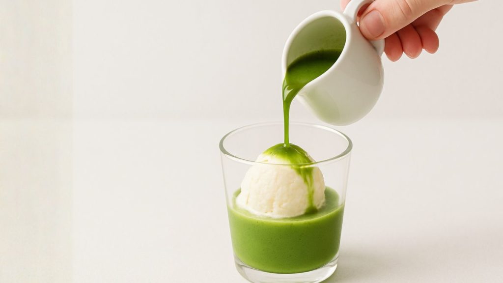 es krim dengan matcha