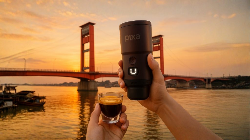 liburan akhir tahun di jembatan ampera dengan pixapresso