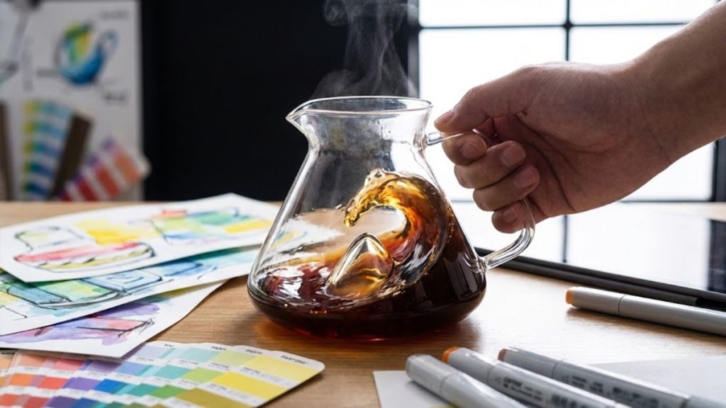 coffee server swirl