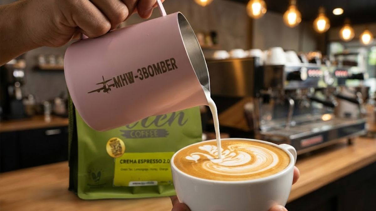 latte art kopi crema espresso
