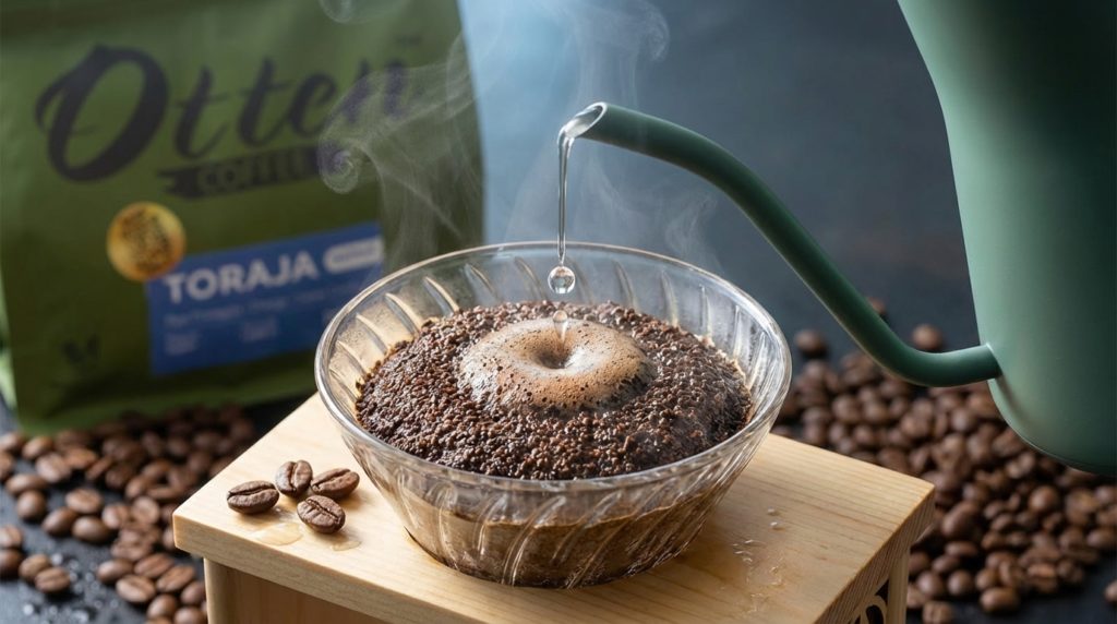 toraja kopi v60 pour kettle fellow