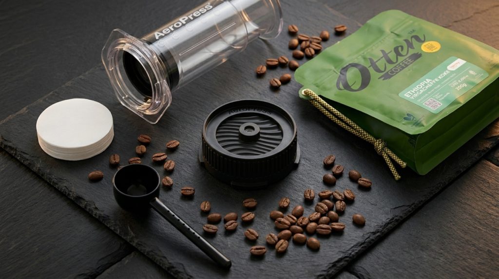 AeroPress Filter Cap dan kopi ethiopia
