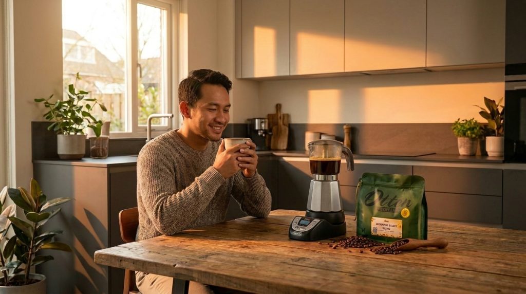 DeLonghi Moka Pot Coffee Maker diminum pria