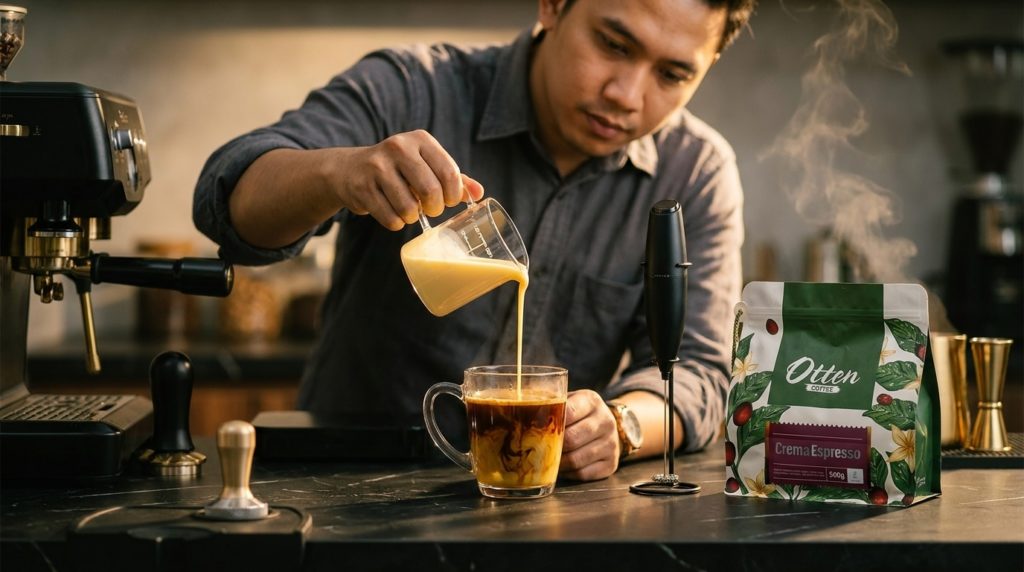buat spanish latte di rumah