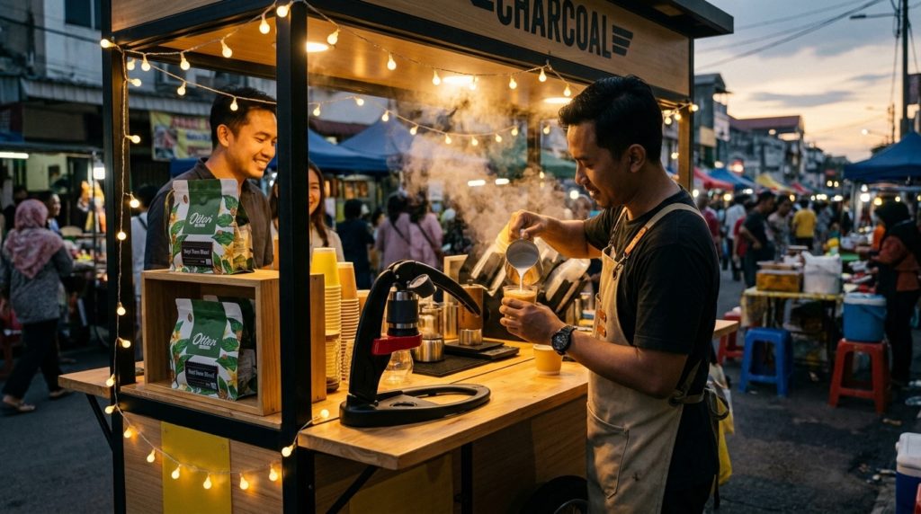 flair classic modal usaha kopi gerobak