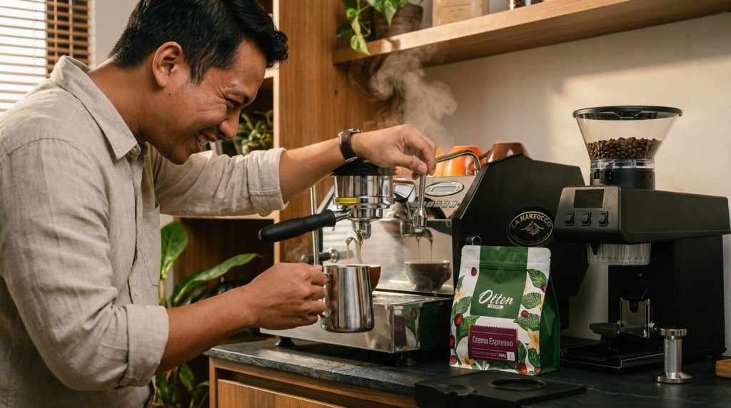 froth milk dengan la marzocco gs3 av
