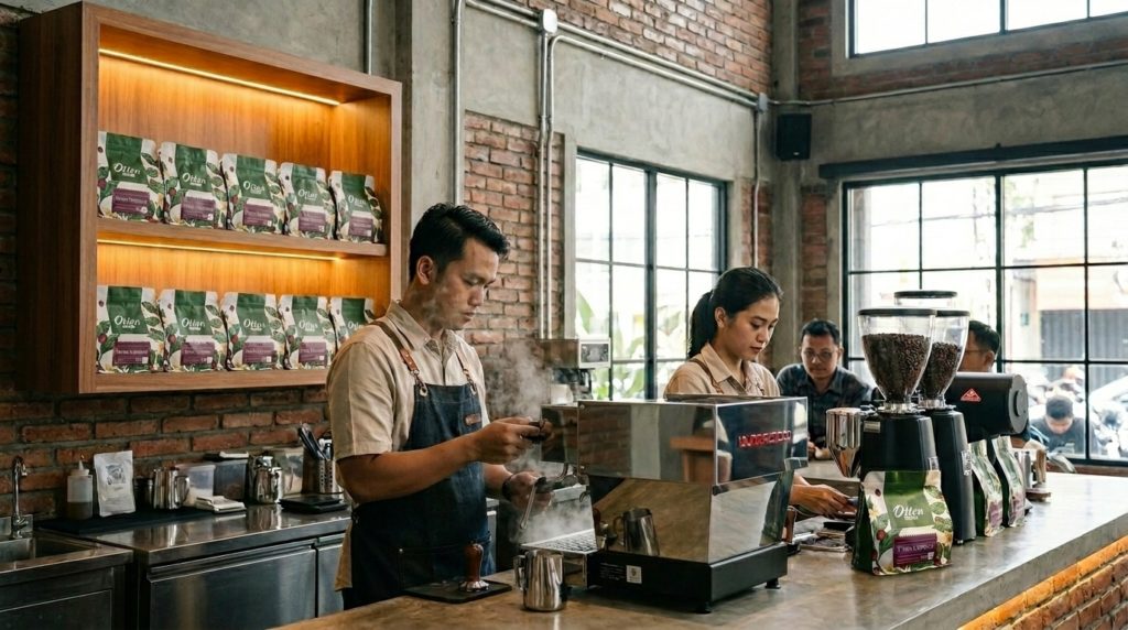 mesin espresso affordable coffee shop la marzocco