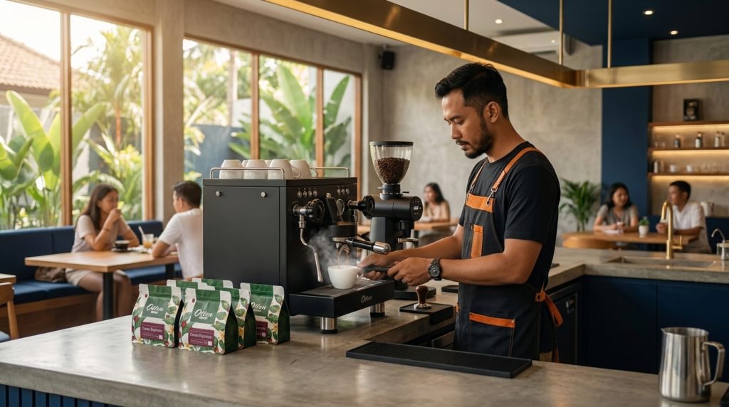 modal cafe di bali dengan paket mesin kopi cafe Otten Coffee