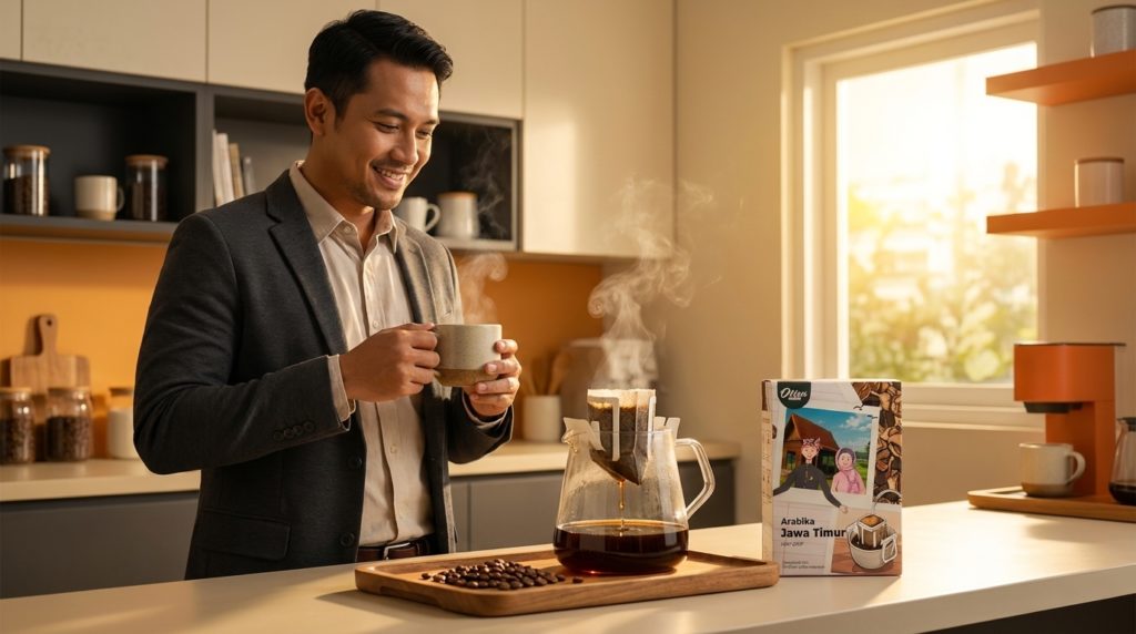 kopi praktis dengan drip coffee bag