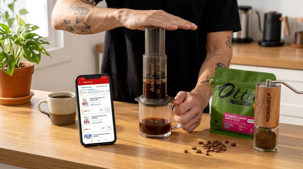 pengguna alfagift tebus alat kopi manual