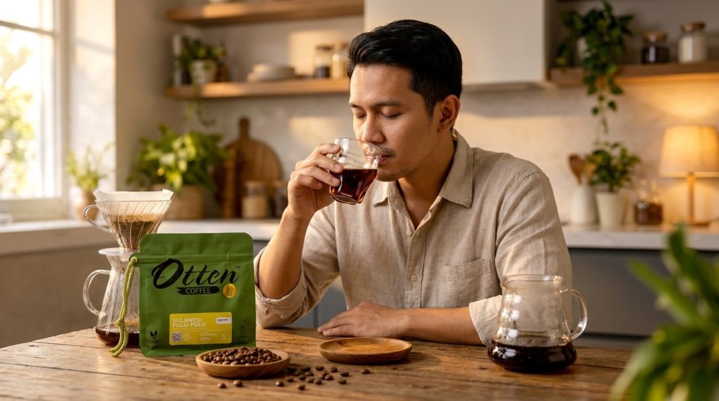 alat untuk kopi filter dengan glass sensory cup