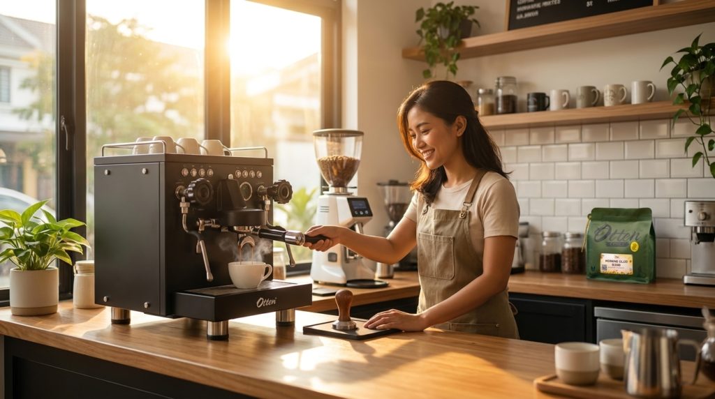 kopag dengan mesin espresso otten castro