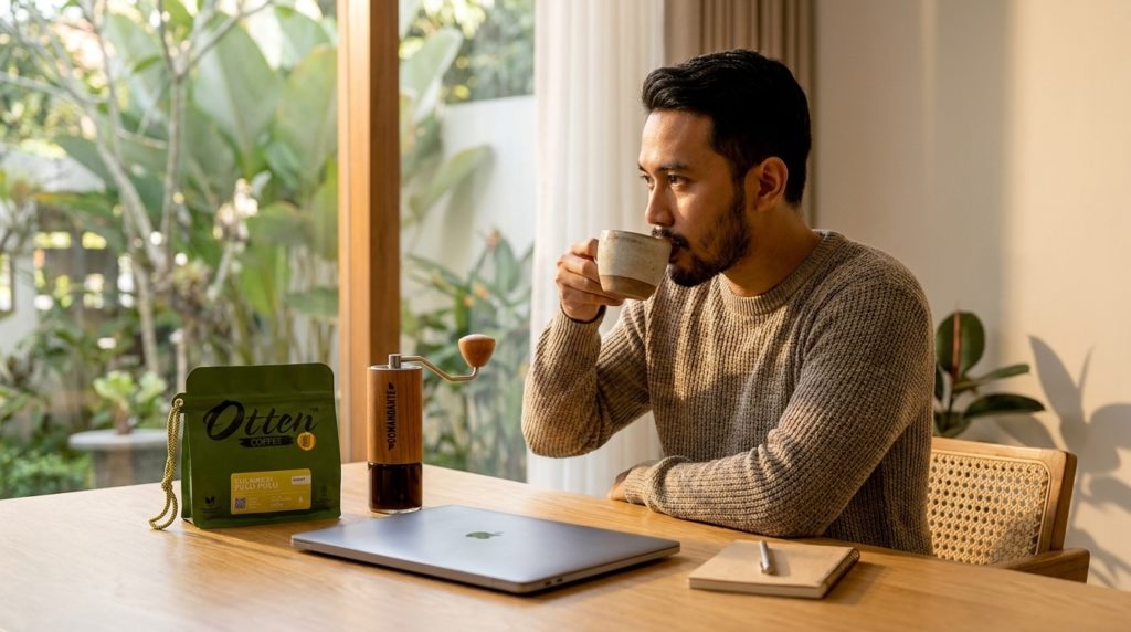 ngopi sambil ngelaptop