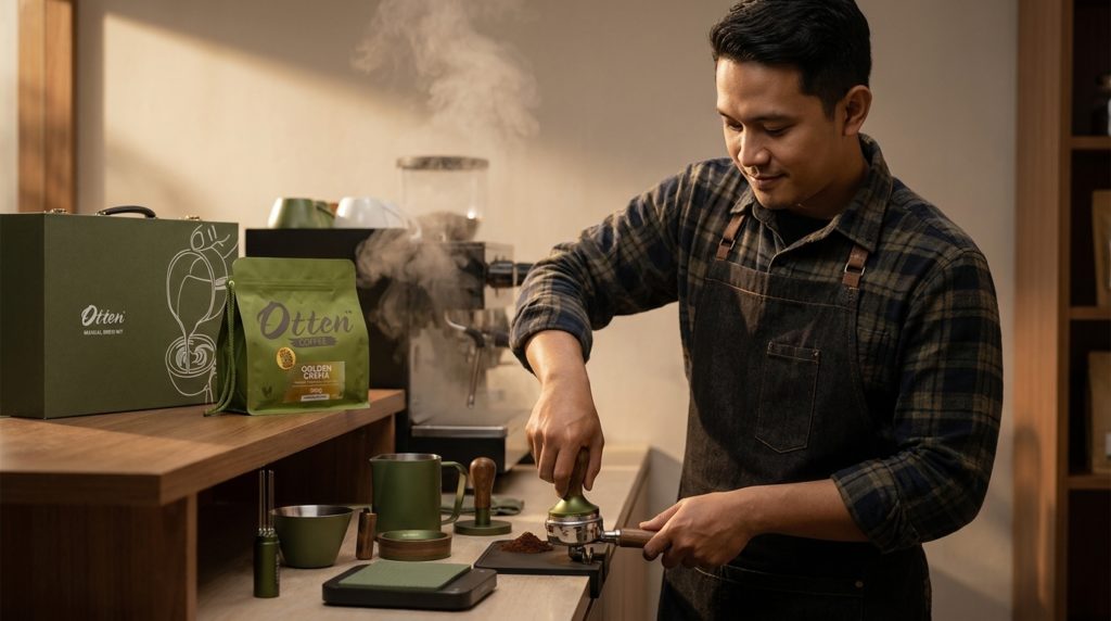 paket barista tools dengan golden crema