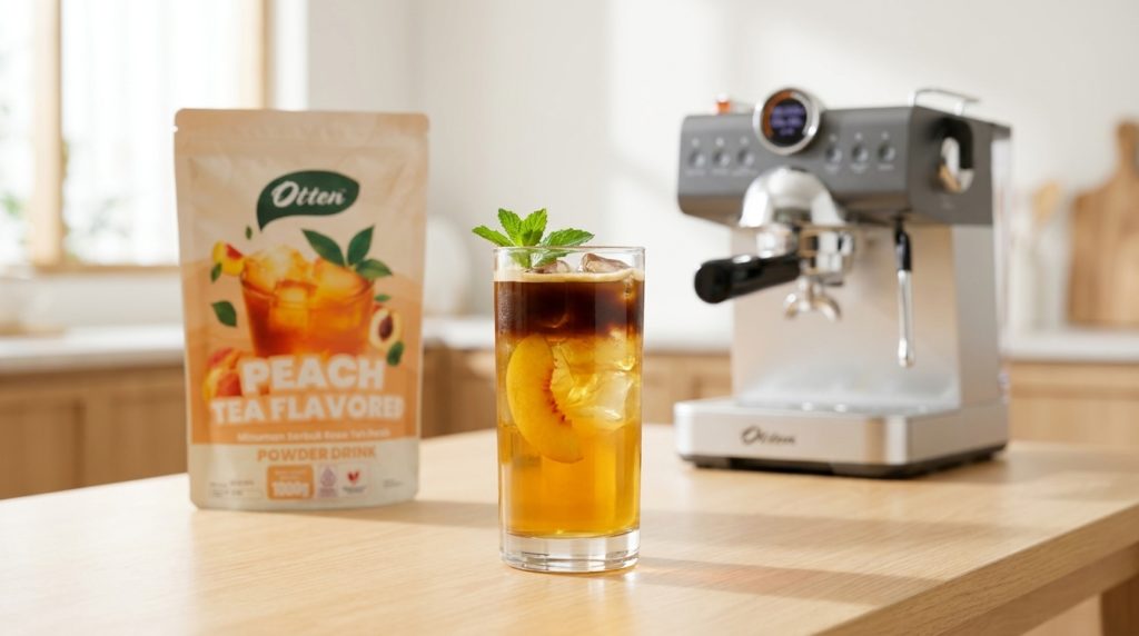 cara membuat ashotchu espresso peach
