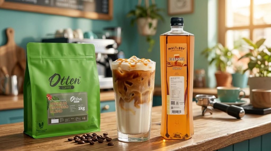 Iced Caramel Macchiato dengan Multibev 1 Liter