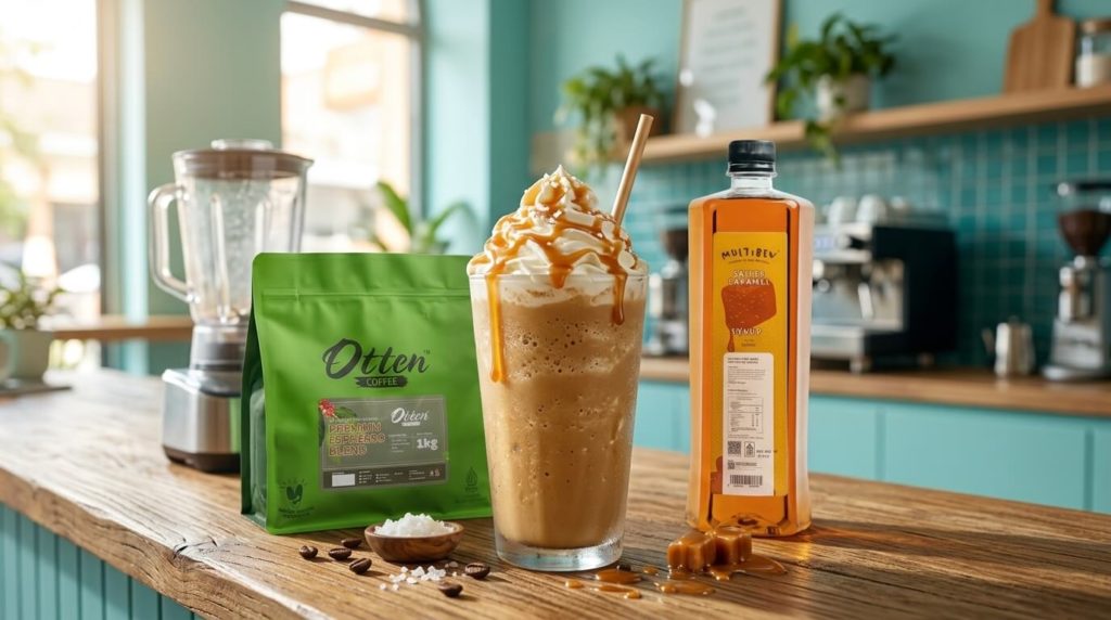 Salted Caramel Frappe dengan Multibev 1 Liter